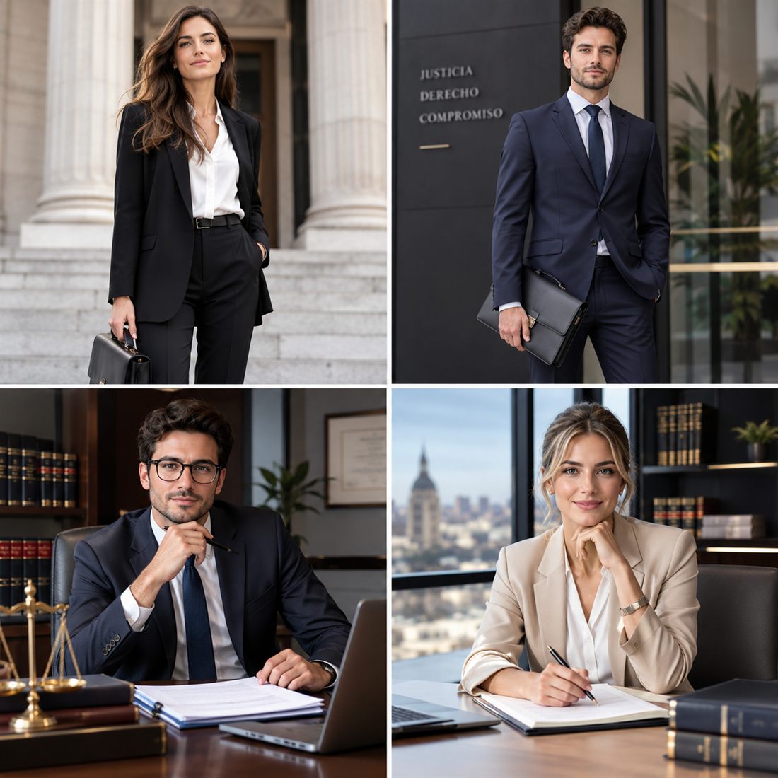 Cuatro miembros del equipo de abogados